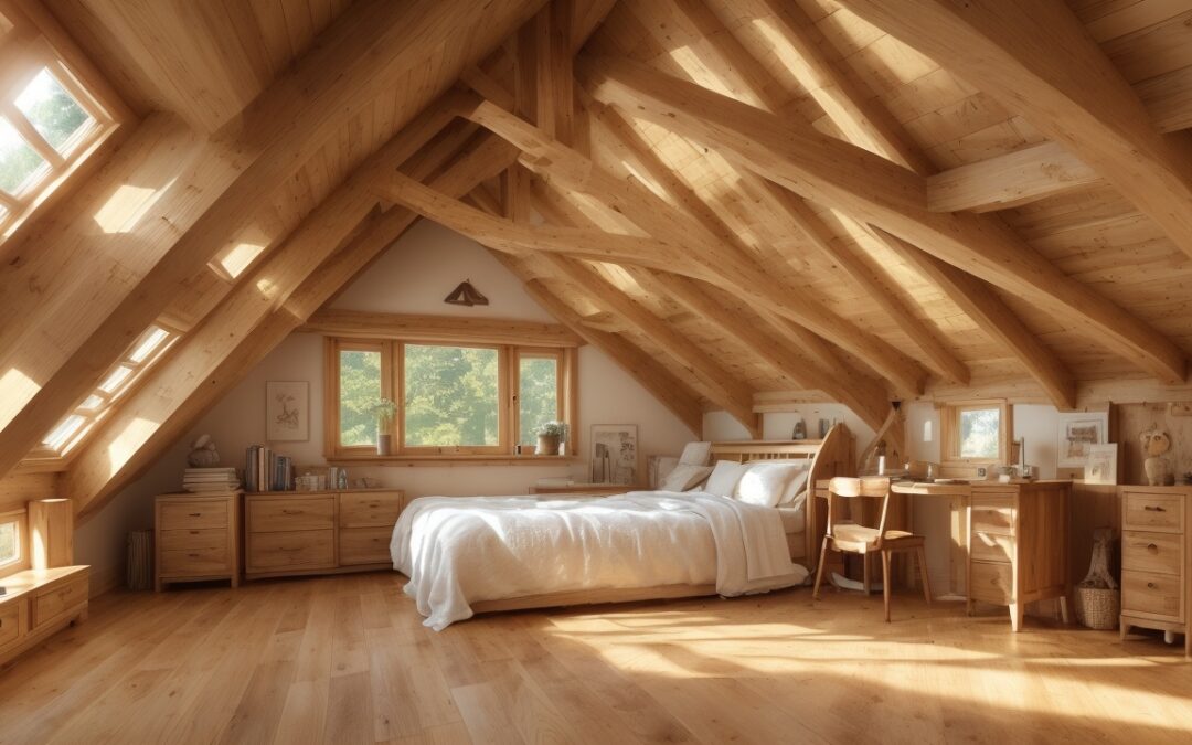 Detail van houten meubel met houtwormgaatjes en zaagsel op de vloer - hoe herken je houtworm in huis aan sporen.